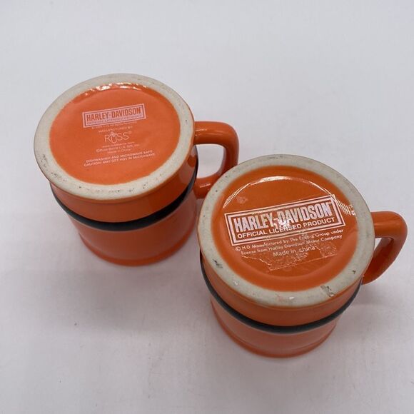 Harley-Davidson Mini Mugs Ceramic Set of 2 - Picture 3 of 5